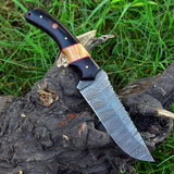 Custom Handmade Damascus Steel Hunting Knife