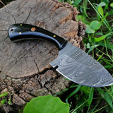 Fixed Blade Custom Handmade Damascus Steel Skinning Knife