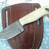 Custom Handmade Damascus Steel Fixed Blade Skinning Knife