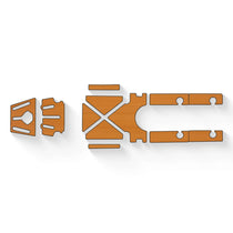 Teak deck padding panels set, interlocking custom fit for boat deck