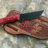 Exotic Edge Tanto Knife: Custom Handmade Rasp Tool Steel