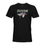 Black T-shirt with STLHD GEAR text and fish chomper graphic at chest