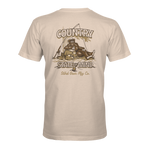 Light tan T-shirt with back 'Country State of Mind' graphic and cowboy illustration.