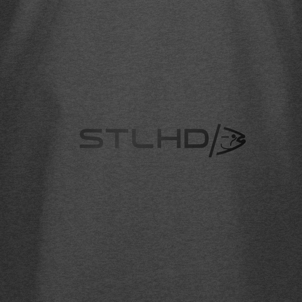 Dark gray T-shirt with STLHD/ mark logo
