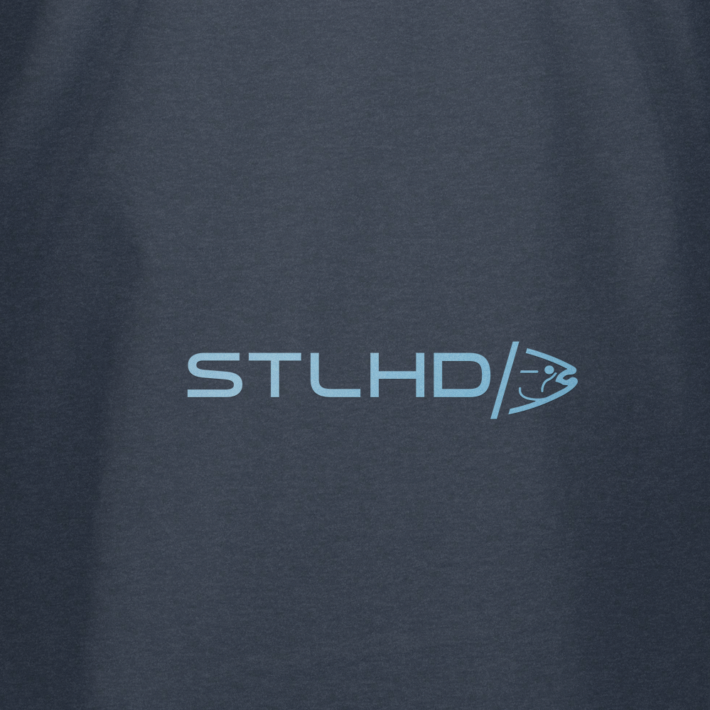 Dark blue T-shirt with centered STLHD/D logo chest graphic