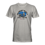 Gray crew-neck T-shirt with Coors Light bar-style front graphic
