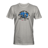 Gray crew-neck T-shirt with Coors Light bar-style front graphic