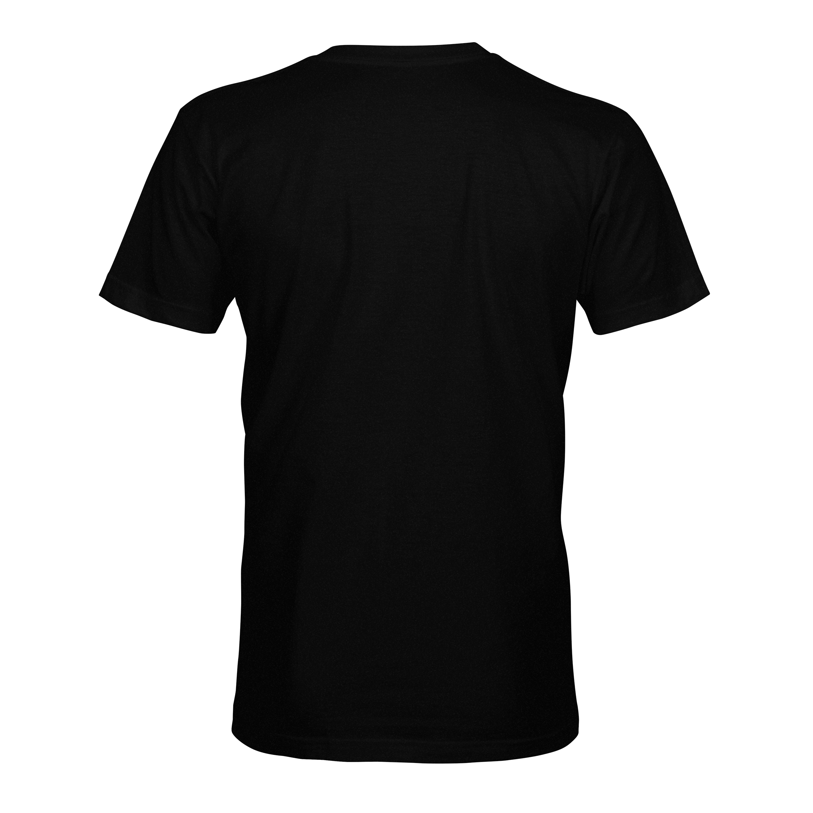 Black men’s T-shirt with plain back, no visible graphic