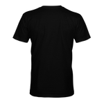 Men's black crewneck T-shirt, plain back