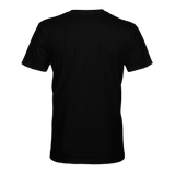 Men's black crewneck T-shirt, plain back