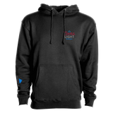 Men's dark hoodie with front pocket and hood drawstrings, Coors Light chest logo