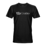 Men's black throwback T-shirt with small front Coors Light and STLHD logos