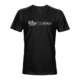 Men's black throwback T-shirt with small front Coors Light and STLHD logos