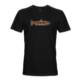 Black crew-neck T-shirt with colorful STLHD Mesa chest graphic