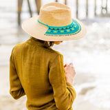 Turquoise Beaded Hat Necklace