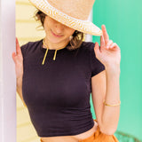 Gold Beaded Hat Necklace