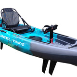 14ft Raptor Tandem or Solo Modular Raptor Fin or Prop Drive Pedal Fishing Kayak | 520lbs Capacity | 3 Piece