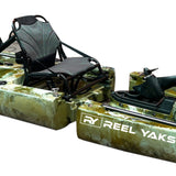 14ft Raider Tandem & Solo Modular Propeller Drive Pedal Fishing Kayak | 530lbs Capacity | 3 Piece