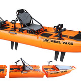 13.8ft  Rocket Fin Drive Tandem & Solo Modular Fishing Kayak | Fin Drive | 550lbs Capacity | 3 Piece