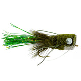 Bass Bug Collection - 24 Bass Fly Fishing Flies - Surface Poppers Frog, Rat, Mouse And Divers  - Hook Sizes 2,4, 6, 8