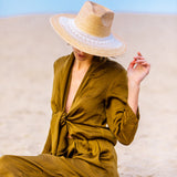 White Beaded Hat Necklace