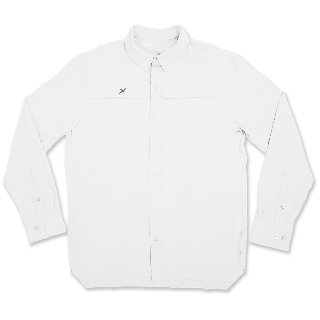 Long Sleeve Solid Lifestyle Button Down w/ REPEL-X
