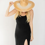 White Cascading Beaded Hat Necklace