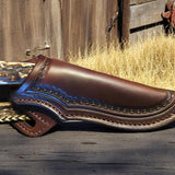 Hornspur Hunter – Rustic Belt Knife with Antler Handle & Leather Sheath