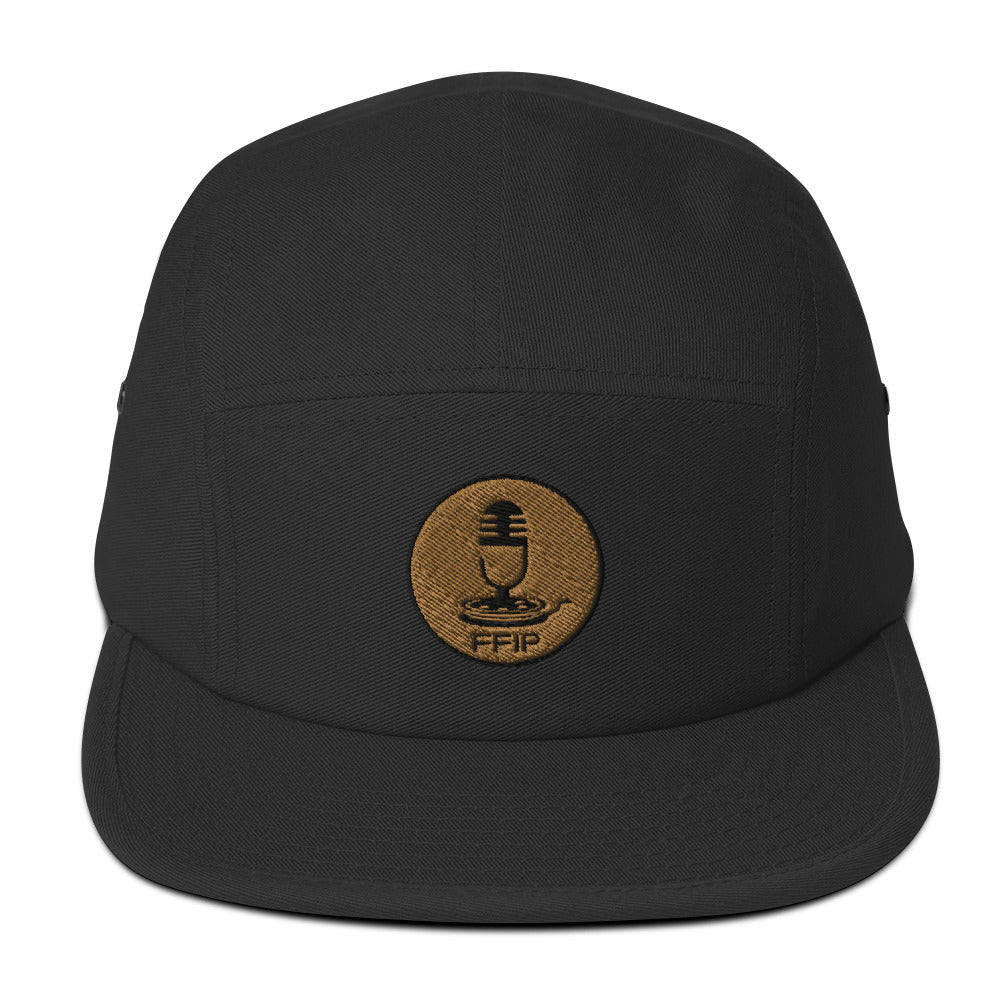 Five Panel Fly Fishing Hat - Black