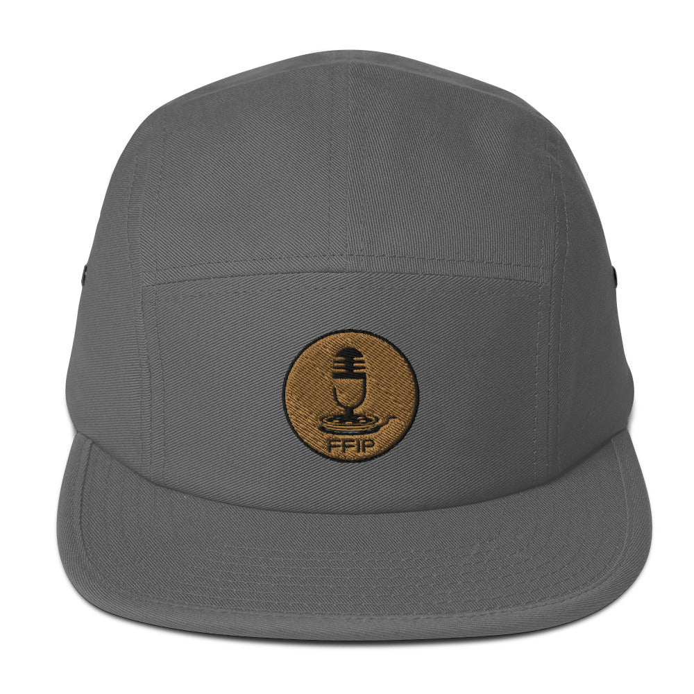 Five Panel Fly Fishing Hat - Gun Metal Gray